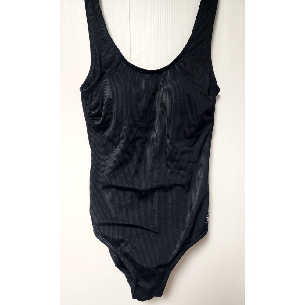 Women' s Hurley One Piece Ribbed‎ Swim Suit Black Swimwear   Size XS